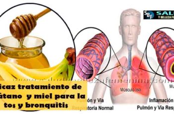 Eficaz tratamiento de plátano y miel para la tos y bronquitis