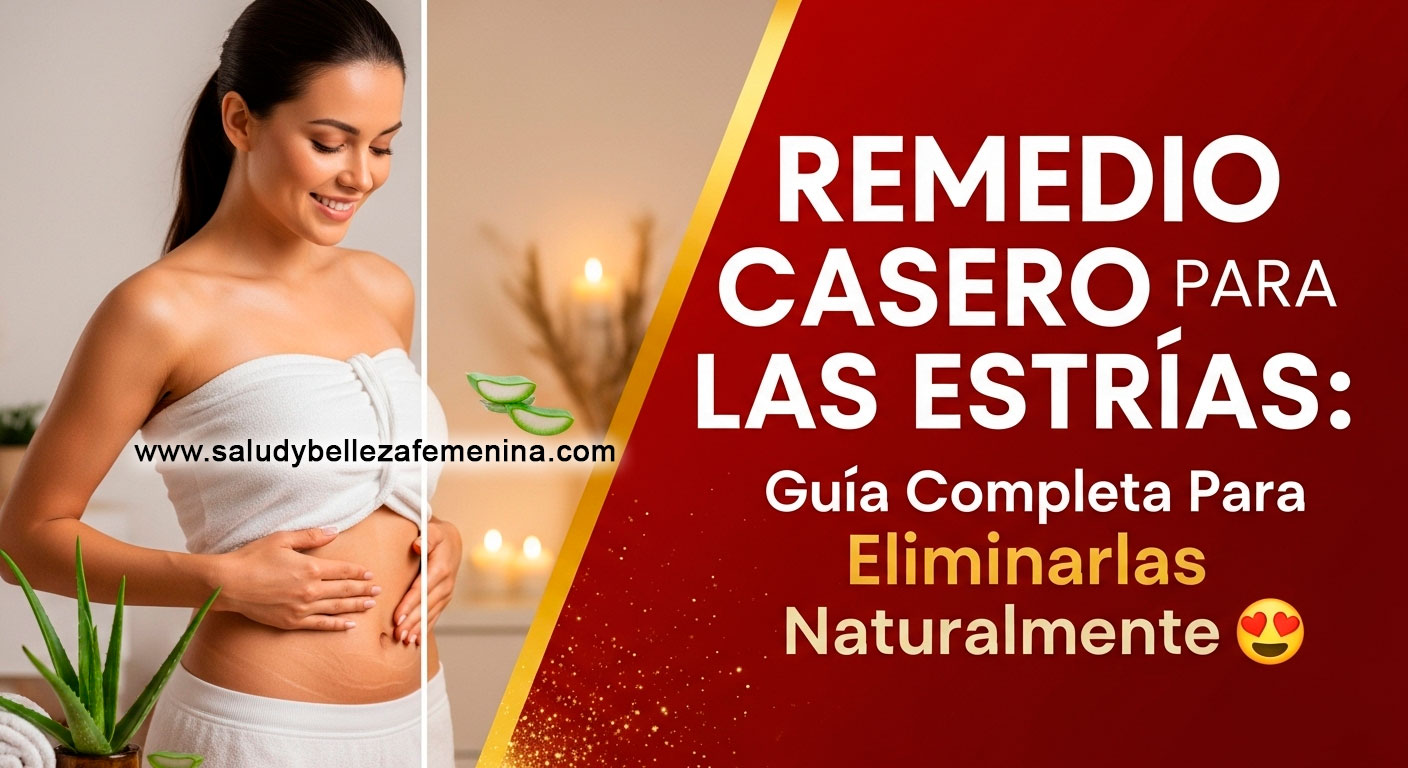 Mujer aplicando remedio casero para eliminar estrías naturalmente