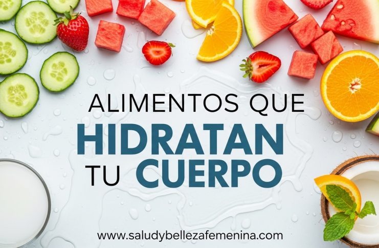 Frutas y verduras que hidratan el cuerpo como pepino, sandía y naranja
