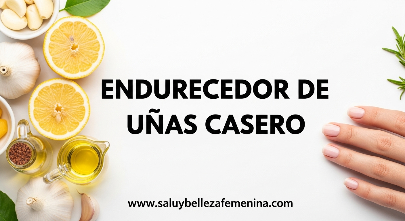 Ingredientes naturales como ajo y limón para endurecedor de uñas casero