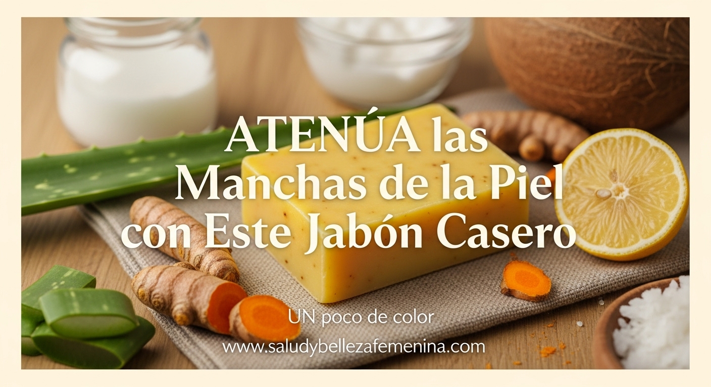 Jabón casero con cúrcuma, aloe y limón para atenuar manchas de la piel