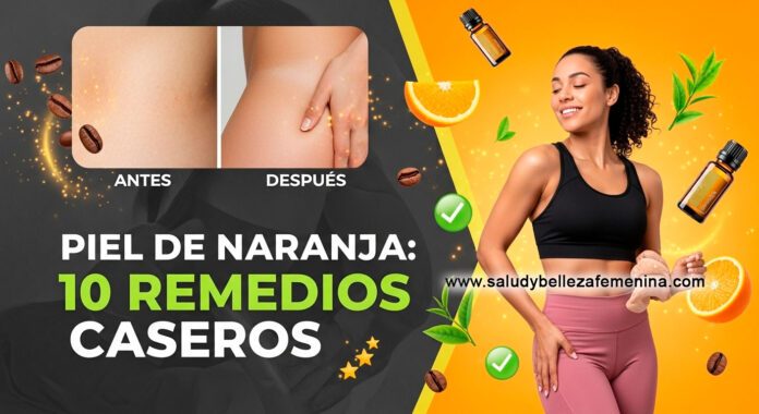 PIEL-DE-NARANJA-10-REMEDIOS-CASEROS Mujer joven mostrando piel suave después de usar remedios caseros para eliminar la piel de naranja con ingredientes naturales